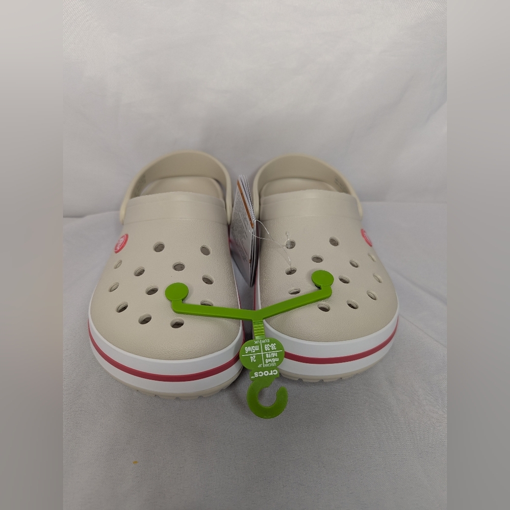 NWT Crocs Stucco / Melon Unisex Crocband Clog Sandals Size M6 / W8 - Picture 6 of 9